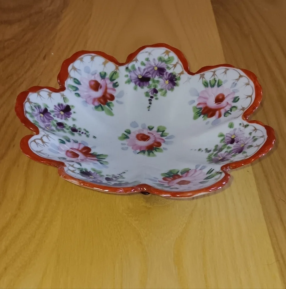 Nippon Vintage Trinket Dish Handpainted